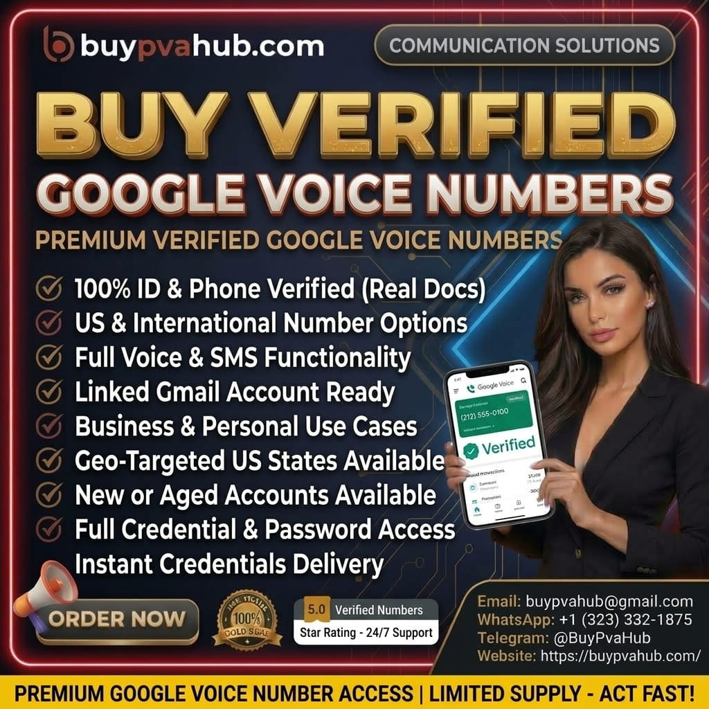 Buy Verified Google Voice Number -Instant Delivery & SSN Verified | BuyPVAHub